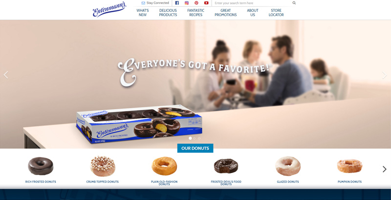 Entenmann's donuts and snacks site